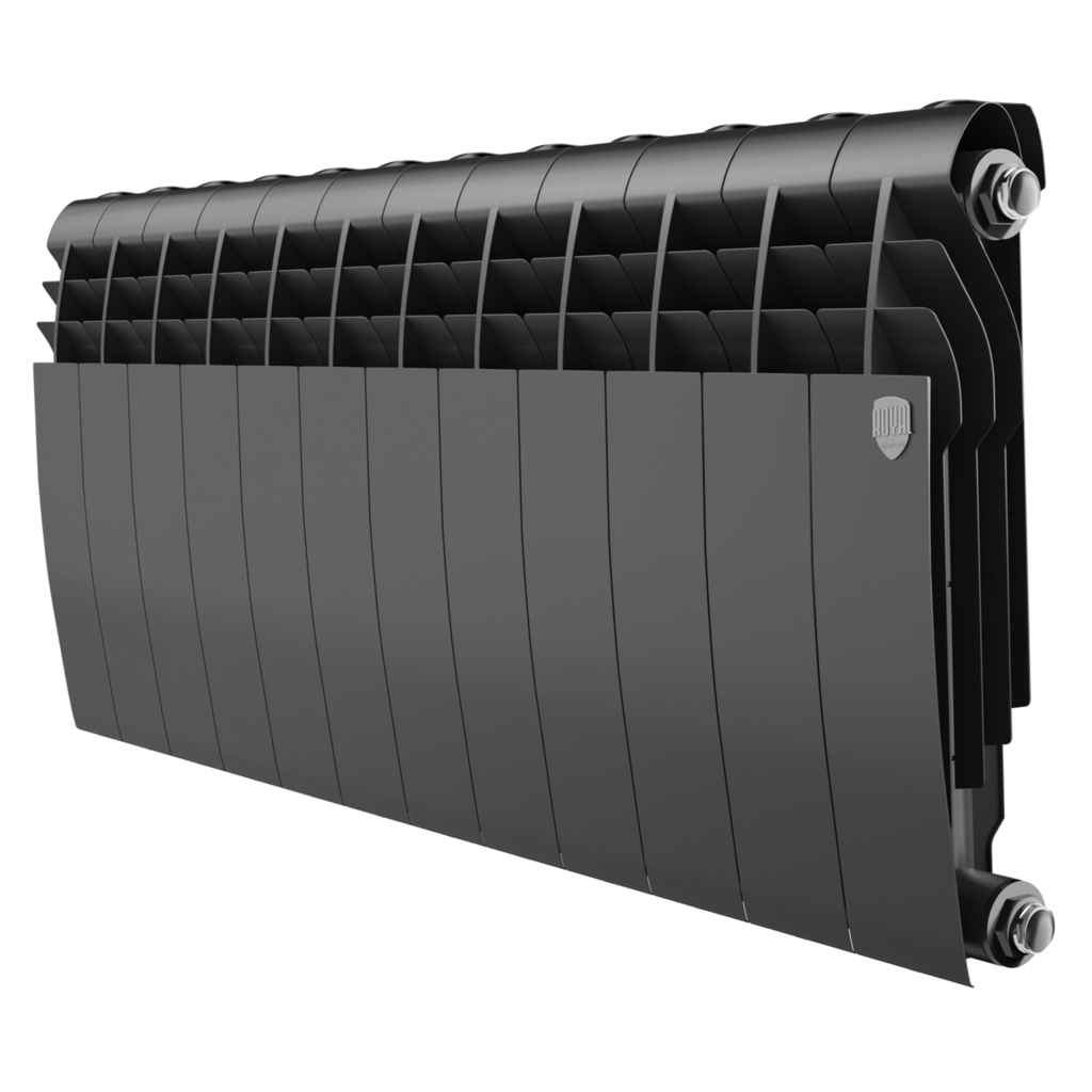 Радиатор биметаллический Royal Thermo BiLiner 350 /Noir Sable (черный) (10 секций)  350 мм