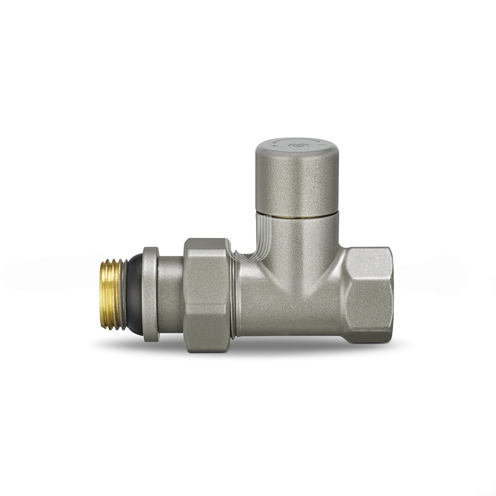 Ручной радиаторный клапан Varmega, 1/2", прямой, серый