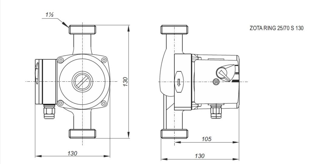 Насос Zota Ring 25/70 S 130