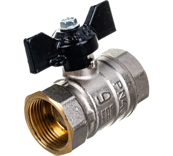 Шаровой кран LD угловой шаровой 3/4'' - 3/4'' вн/вн бабочка LD PRIDE