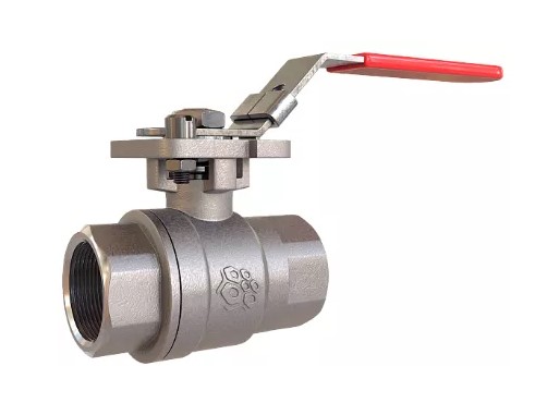 Кран шаровой полнопроходной РАШВОРК 7015 DN010 PN63, CF8M / AISI316 / PTFE, ВР/ВР, ISO 5211, рукоятка-рычаг, кв.9мм