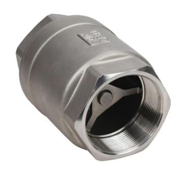 Клапан обратный DN.ru VCS3232P-T 4″ Ду100 Ру40 резьбовой, пружинный, корпус - нержавеющая сталь AISI 316, диск - нержавеющая сталь AISI 316, уплотнение - PTFE