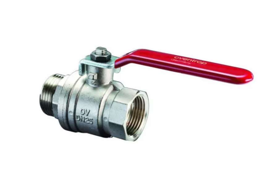 Кран шаровой, Optibal, DN-20, 3/4", НВ, PN, бар-16, ручка-рычаг из оцинкованной стали, никелированны