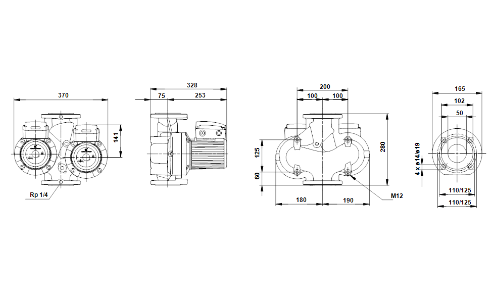 Насос Grundfos UPSD50-60/2 F 3x400-415V PN6/10