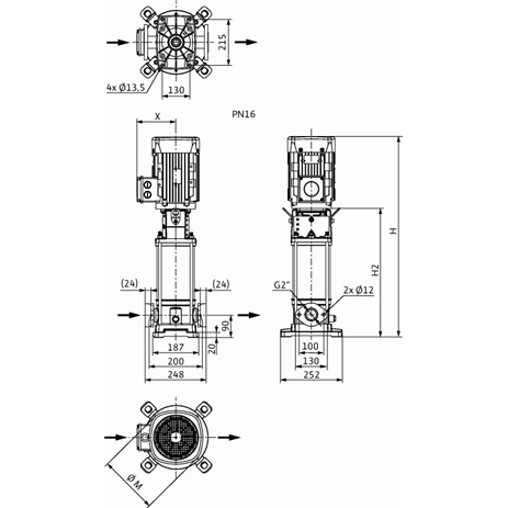 Насос Wilo HELIX V 1603-1/16/E/KS/400-50