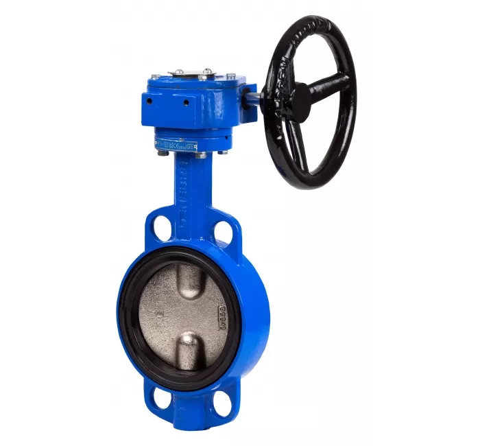 Затвор дисковый поворотный GENEBRE 2109 24 DN400 PN10, корпус - GJL-200 (GG20)  диск - CF8M (AISI316)  уплотнение - EPDM, М/Ф, редуктор, шток 27 мм