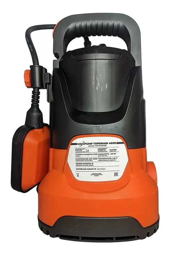 Дренажный насос MAXPUMP TOPDRAIN 400D