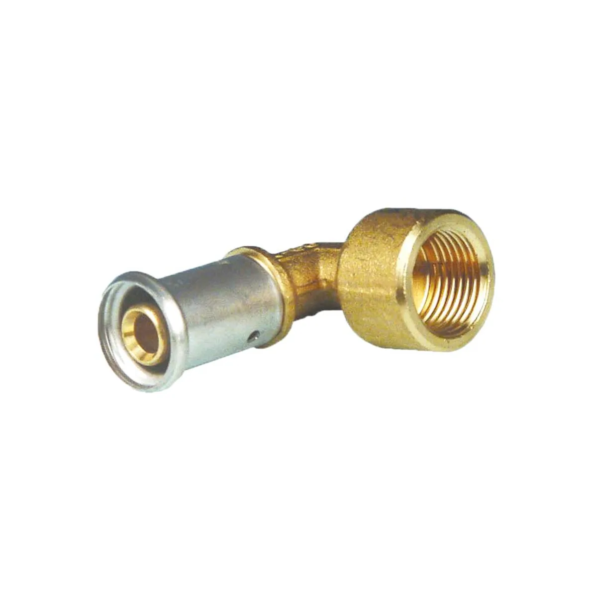 Угольник 90° 20-3/4", Henco P, 6, пресс-резьба, вн., латунь