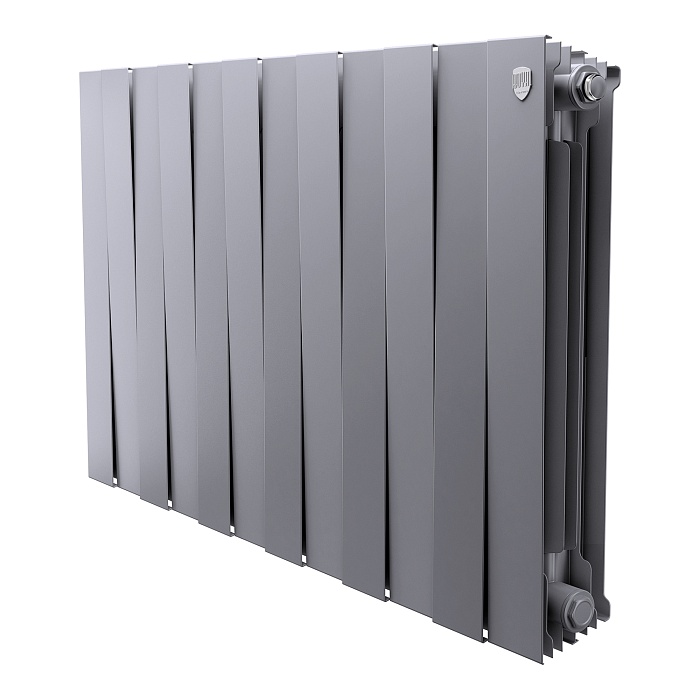 Радиатор биметаллический Royal Thermo PianoForte 500 Серебристый - 12 секц., Новый