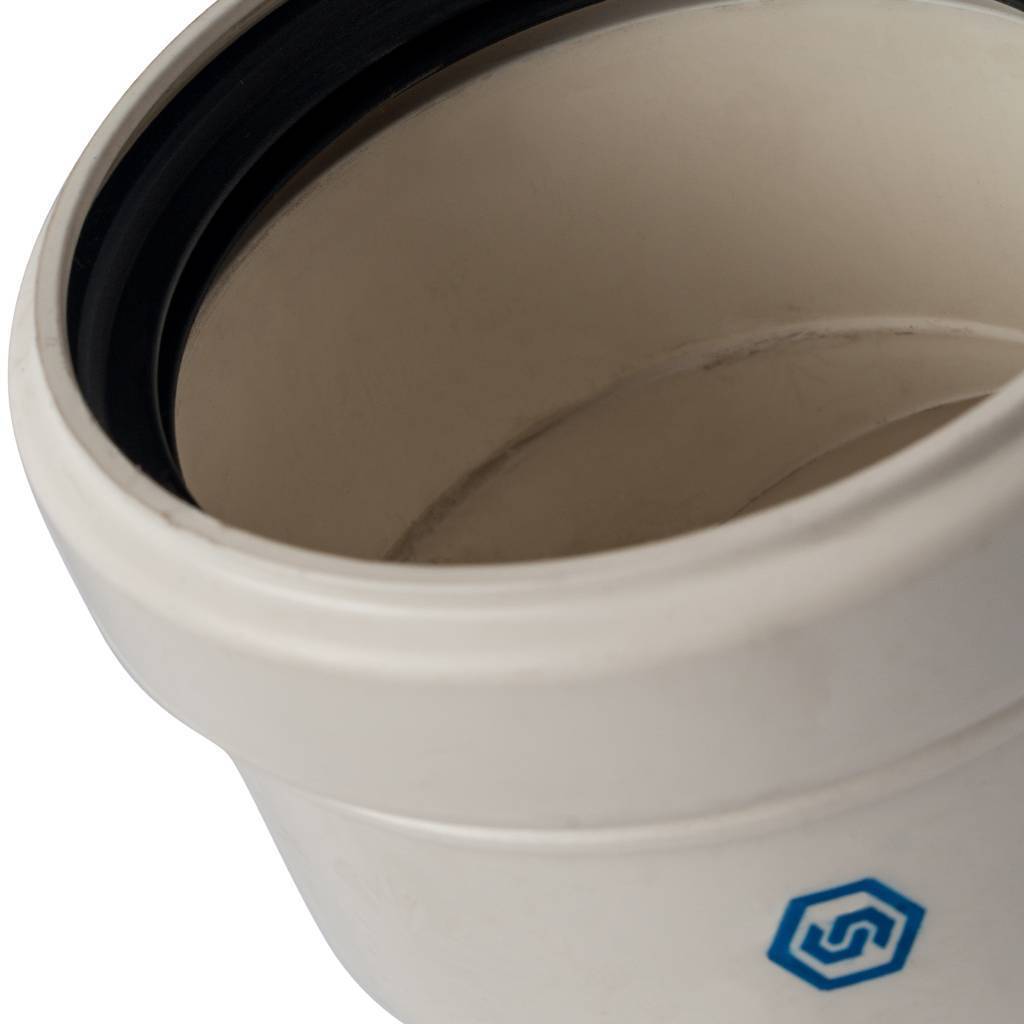 Элемент дымохода конденсационного Stout угол 45° D80 м/п PP-FE