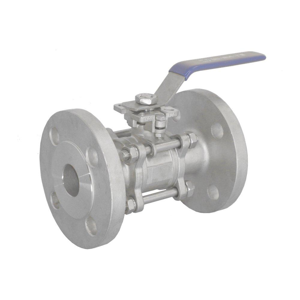 Кран шаровой фланцевый под привод нержавеющий Newkey (3PC)  AISI304 DN65 (2_1/2")  (CF8)  PN16