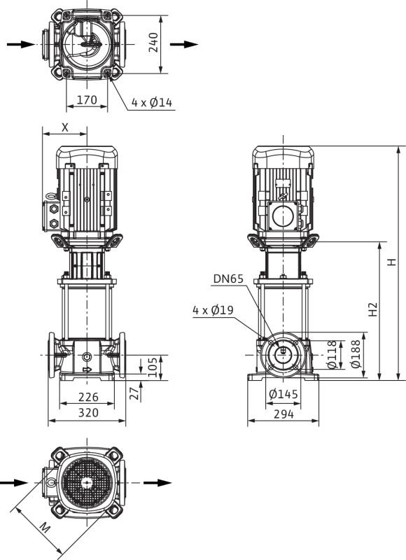 Насос Wilo HELIX FIRST V 3602-5/16/E/S/400-50