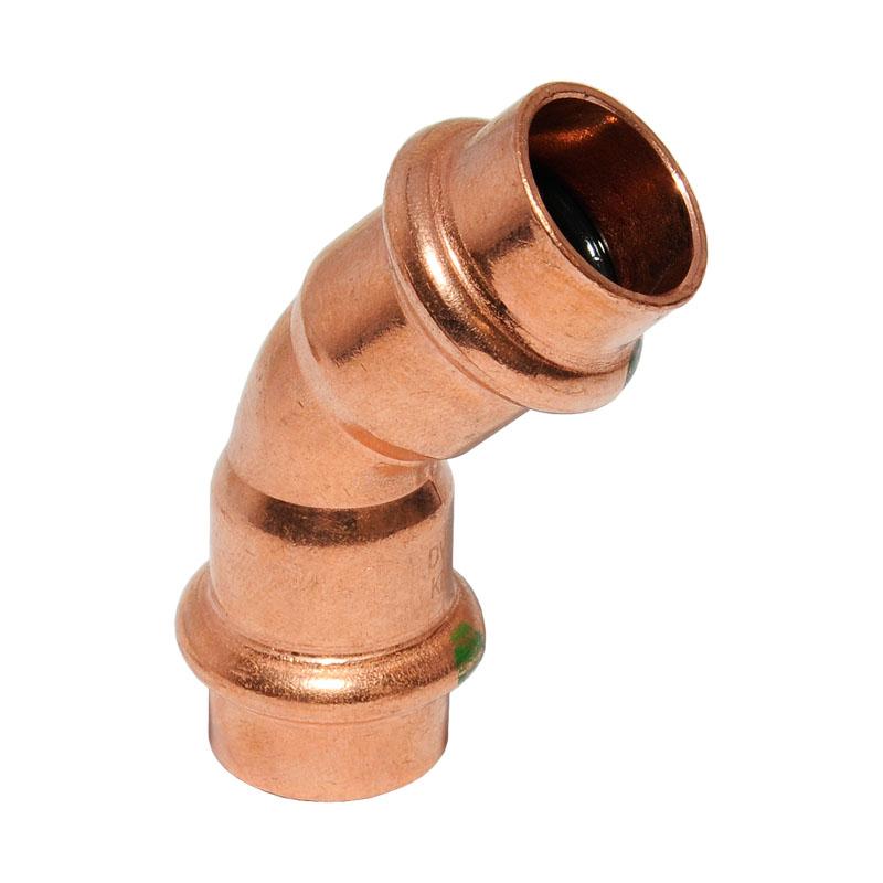 Угол BB 45 Profipress c SC-Contur 22 мм, медь Viega