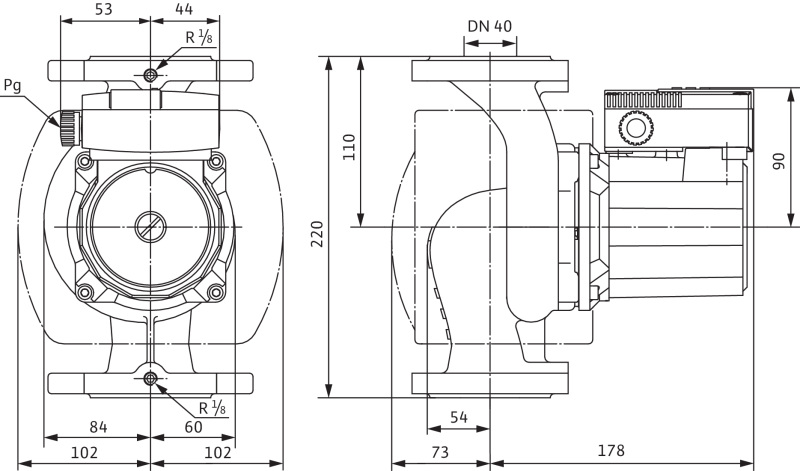 Насос Wilo TOP-S 40/4 EM PN6/10
