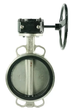 Затвор дисковый поворотный DN.ru WBV3131N-2W-Fb-H Ду250 Ру16 межфланцевый, корпус - нержавеющая сталь 304, диск - нержавеющая сталь 304, уплотнение - NBR, с редуктором DN.ru HAM RQN4-675Z-T36