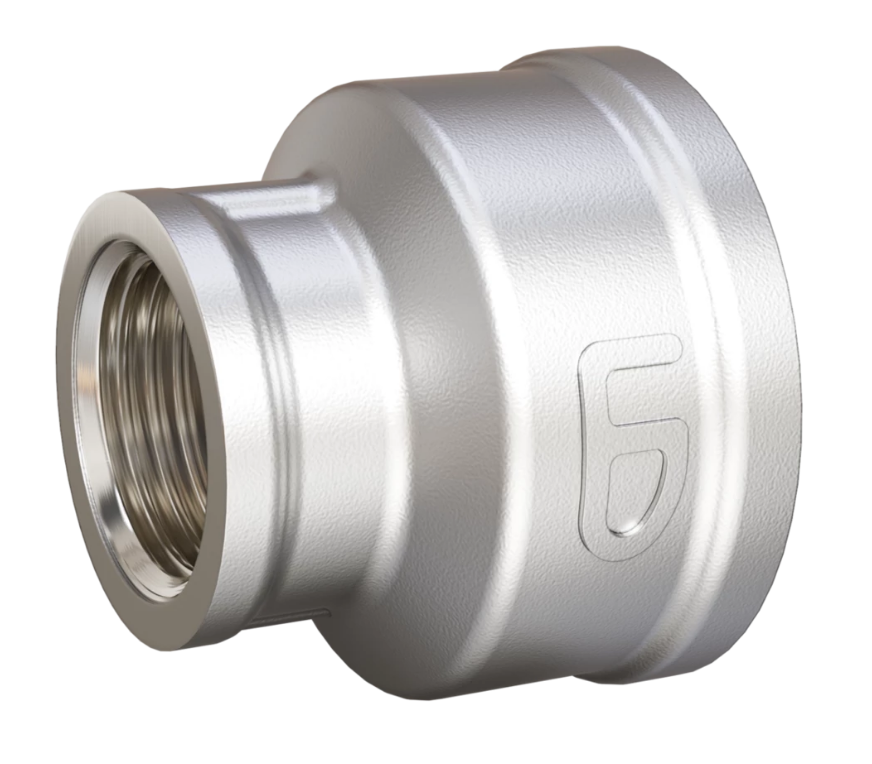 Муфта переходная LD Pride DN25х20 (1"ВР х 3/4"ВР) латунь никель