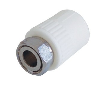 Муфта с накидной гайкой Valfex 25 х 1/2" (100/20) БЕЛАЯ