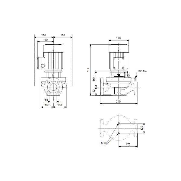 Насос Grundfos TP 65-180/2 A-F-A-BQQE-HX1