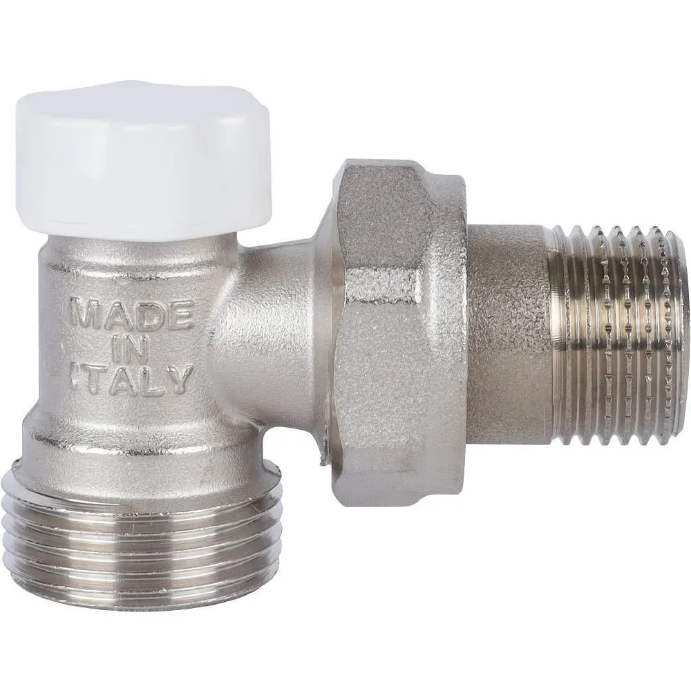 Вентиль запорный угловой 1/2" х 3/4"ЕК STOUT