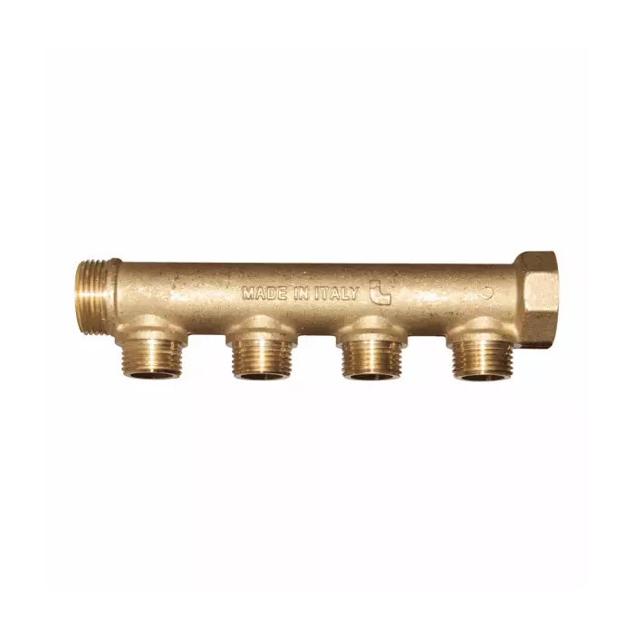 Коллектор латунный 1" м/р 2в 1/2" н/р база 16 35мм Giacomini