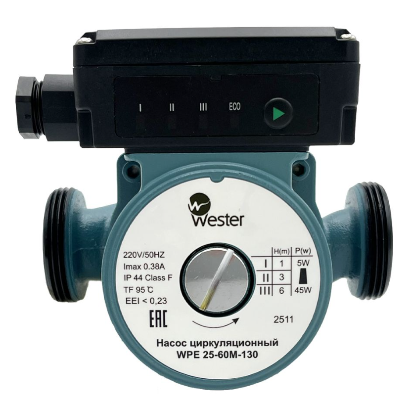Насос циркуляционный Wester WPE 25-60M 130 мм (без гаек)