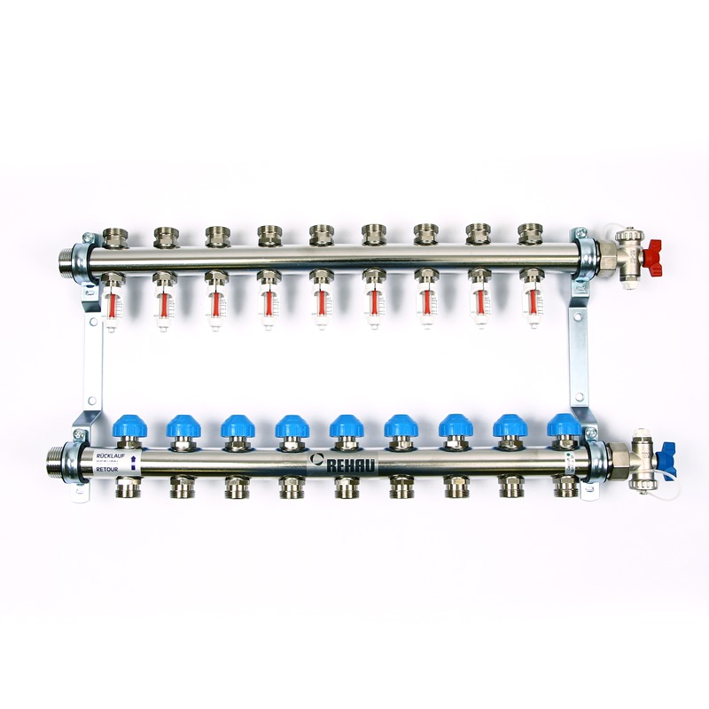 Коллекторная группа НН 1" x 10 вых 3/4"EK Rehau HKV-D
