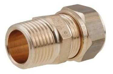 Переходник 15-1/2", General Fittings 1N0001H041500G, обжим-резьба, нар., латунь