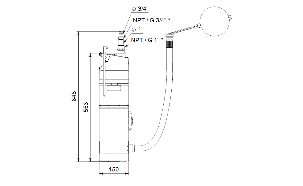 Насос Grundfos SBA3-45 AW