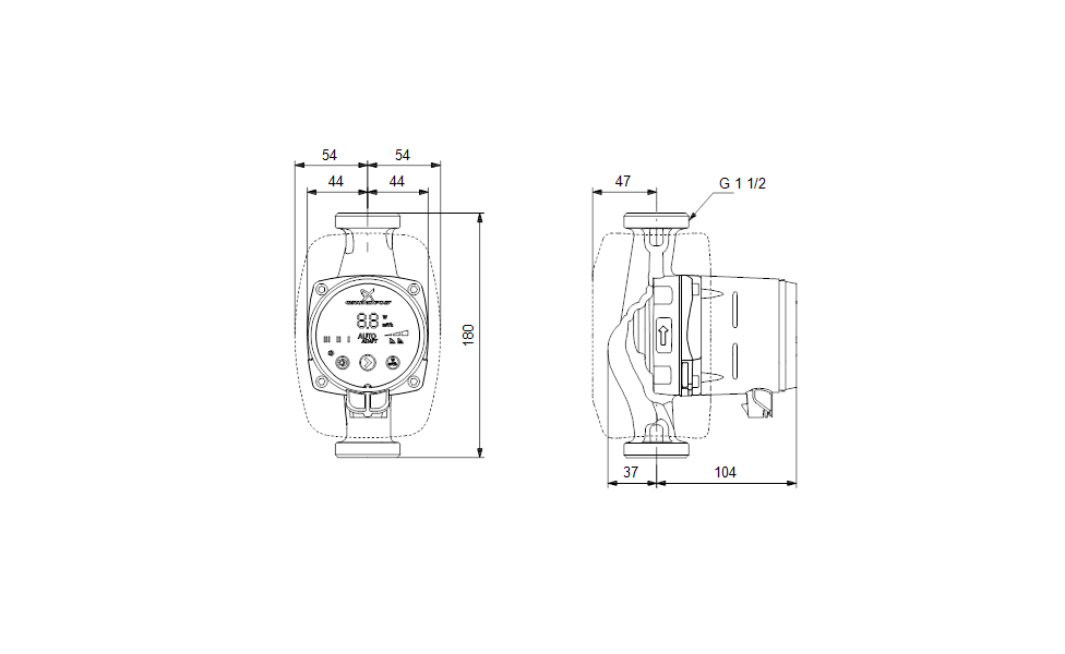 Насос Grundfos ALPHA2 25-40 N 180 1x230V 50Hz 6H