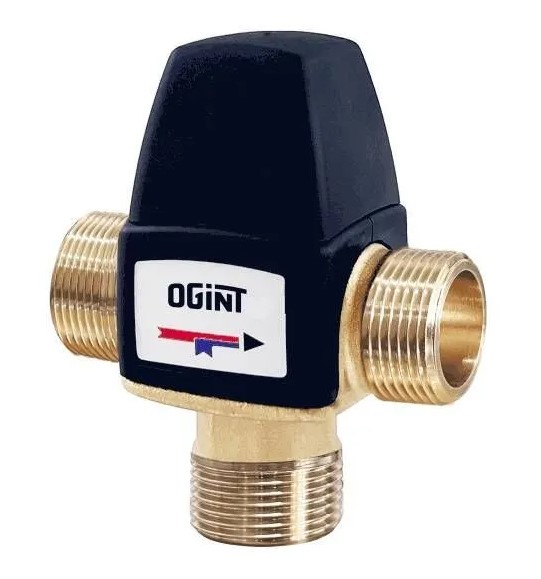 Клапан OGINT смес т/стат лат Ду15 Ру10 р/р Kvs2.1 30-65C в/ниж