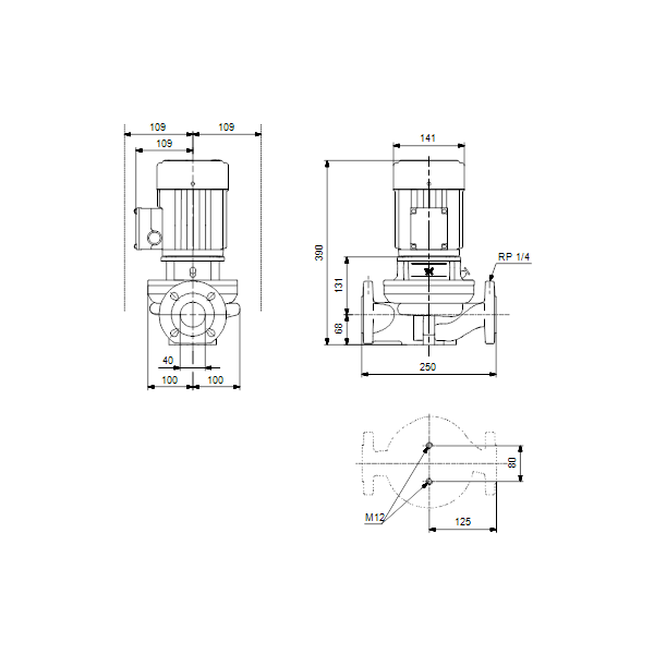 Насос Grundfos TP 40-180/2 A-F-A-BQQE-EX1