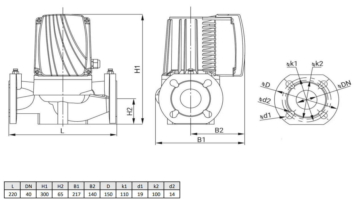 Циркуляционный насос Wellmix WRE BASIC 40-120F-380V