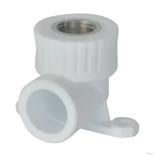 Угольник РосТурПласт PP-R бел комб Дн25х1/2" ВР с креплением 15110