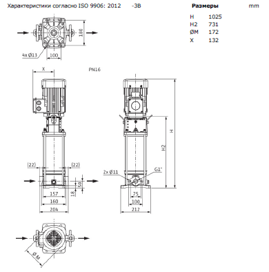 Насос Wilo HELIX V 418-1/16/E/S/400-50