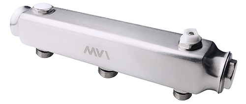 Коллектор из нержавеющей стали MVI, м\ц 100мм, 1"x1/2", 6 выходов