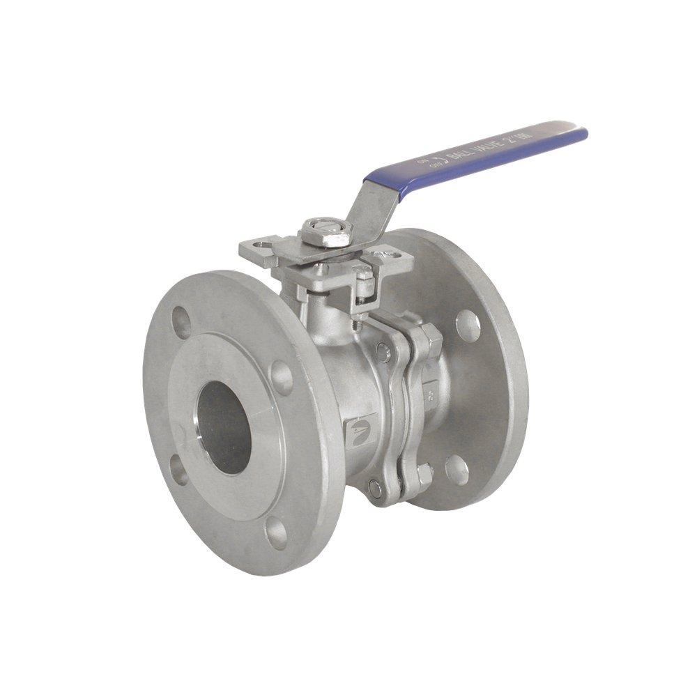 Кран шаровой фланцевый двусоставной нержавеющий Newkey (2PC) AISI304 DN 125 (5")  (CF8)  PN16