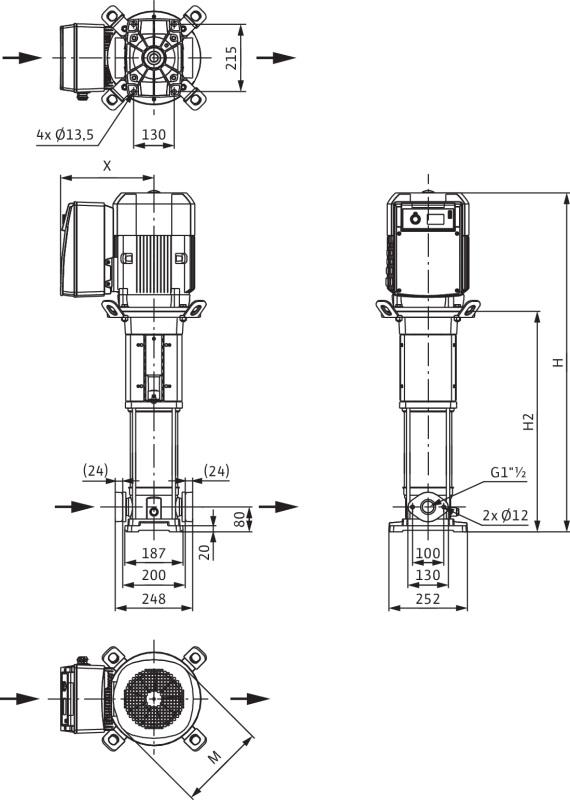 Насос Wilo HELIX VE 1005-1/16/E/S