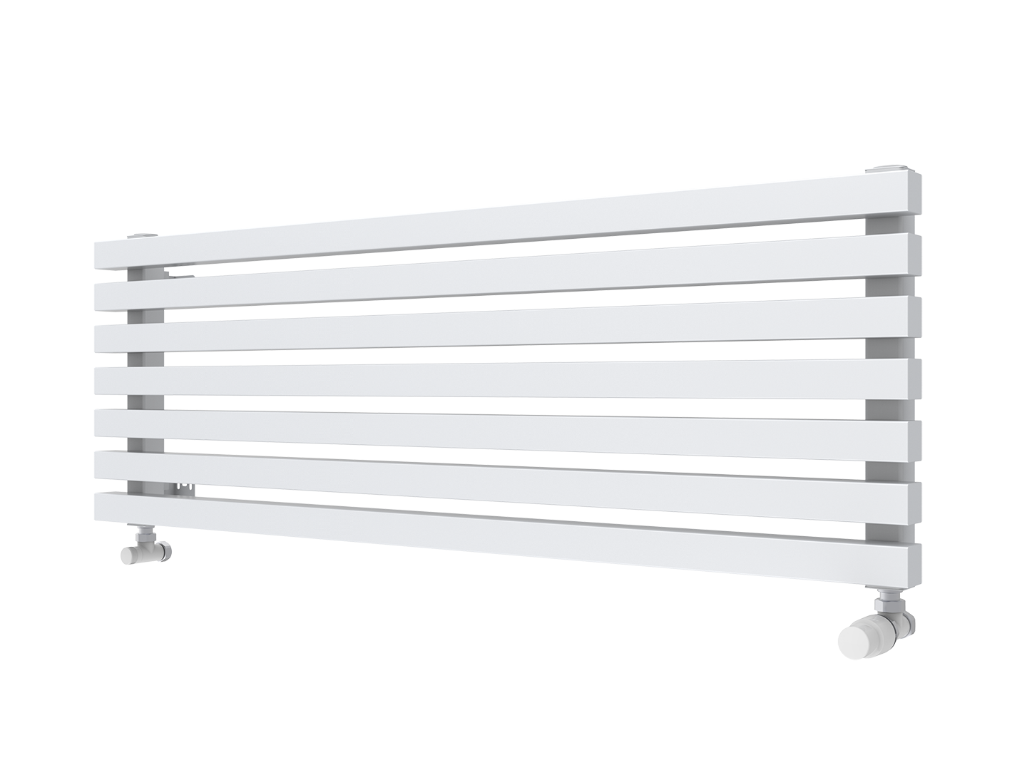 Радиатор КЗТО QUADRUM 40 H-300-20 R, цвет: 1T104S9016 (белый муар)  настенное исполнение, подключение: нижнее правостороннее (под H-узел, изготавливается без термоклапана)