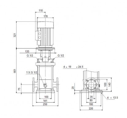 Насос Grundfos CR3-23 A-FGJ-A-E-HQQE 3x400D 50HZ