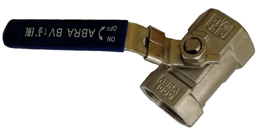 Кран шаровой резьбовой SS316 ABRA-BV-A1400A-032