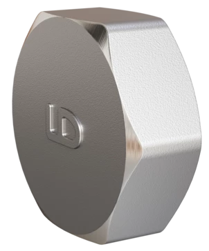 Заглушка LD Pride (на трубу) DN40 (1 1/2") ВР латунь никель