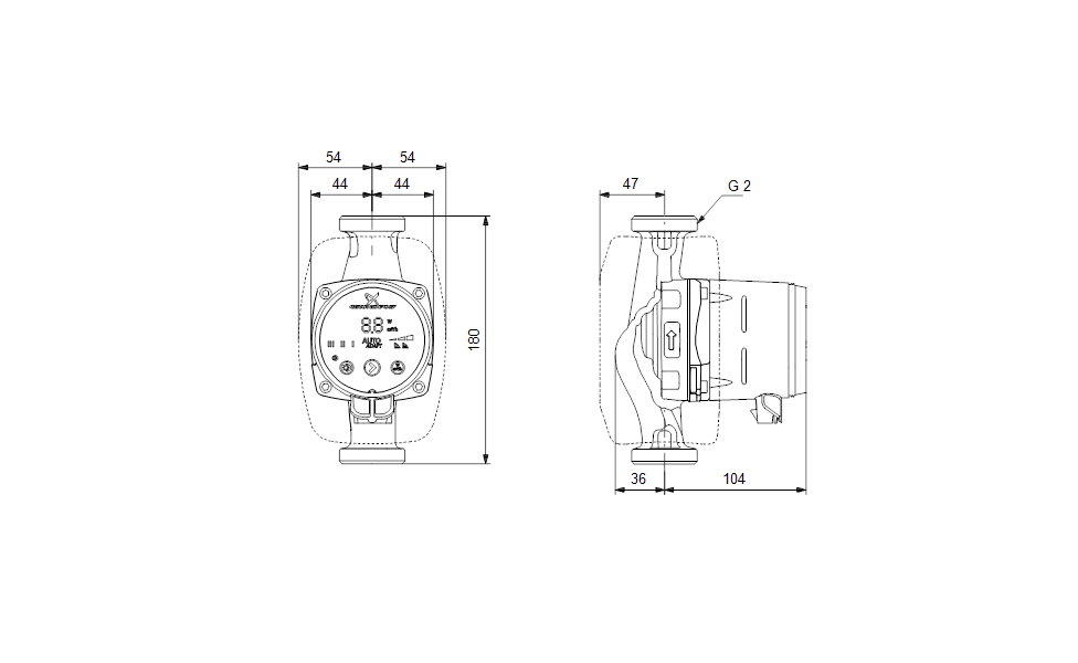 Насос Grundfos ALPHA2 32-80 180 1x230V 50Hz 6H
