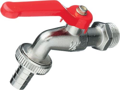 Кран шаровой водоразборный латунный нар/нар PN 40 рычаг РостурПласт G1/2"х1/2"-14