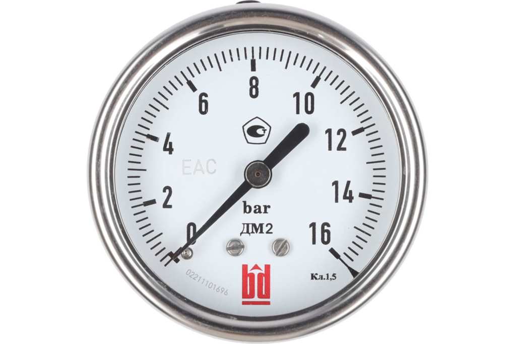 Манометр BD ДМ 2 063 Т (0-16) бар, кл.1,5, G1/4 DIN CASE