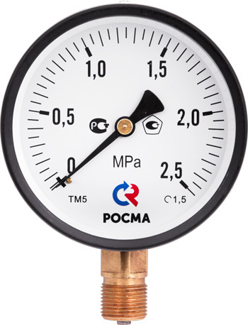 Манометр Росма ТМ-310Р.0 (0-10кгс/см2) 12x1,5.1,5