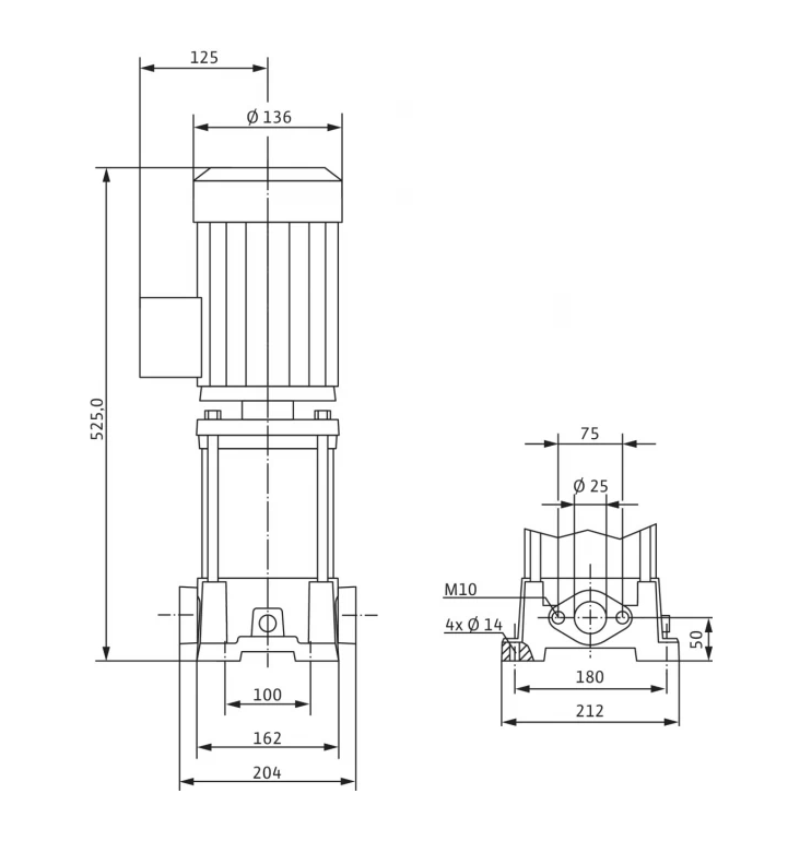 Насос Wilo MVIL 108-16/E/1-230-50-2