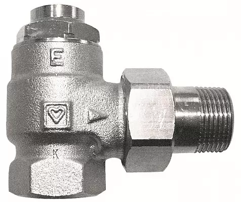 Клапан запорный Herz RL-1-E угловой 1/2"