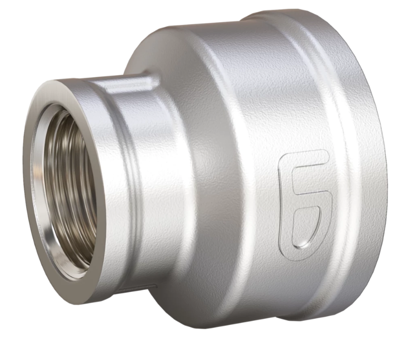 Муфта переходная LD Pride DN 50х40 (2"ВР х 1 1/2"ВР) латунь никель