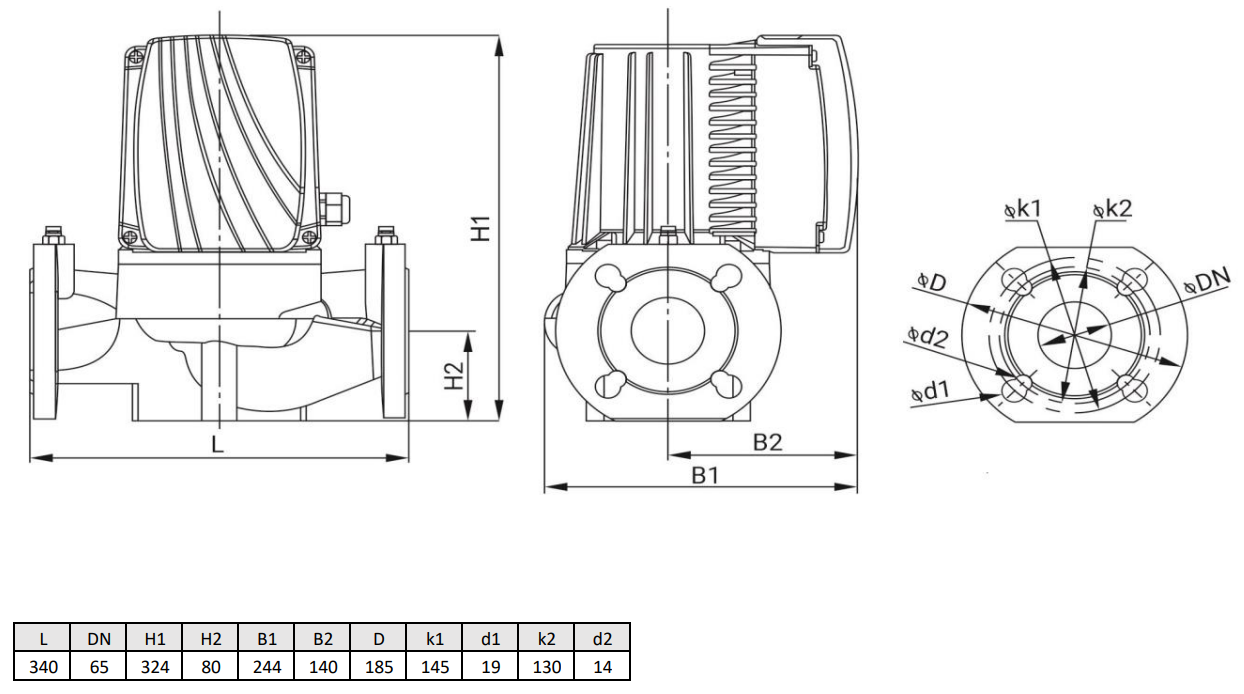 Циркуляционный насос Wellmix WRE BASIC 65-120 F_380V