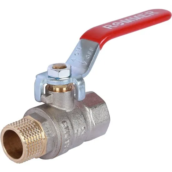 Кран шаровой ROMMER 1/2" ВН/НР, ручка рычаг